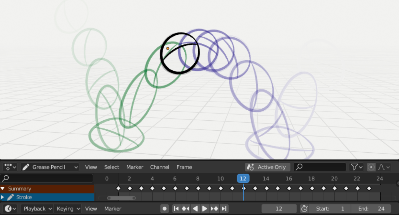 animation figurine decors-animation 2D blender Grease Pencil