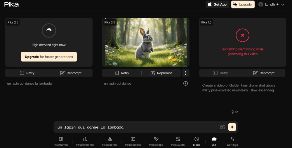 07-Creation video IA avec PIKA - un lapin qui danse